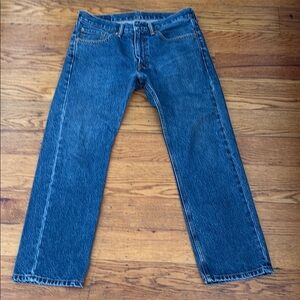 Levi's 501 Blue Straight-Leg Jeans Classic Style